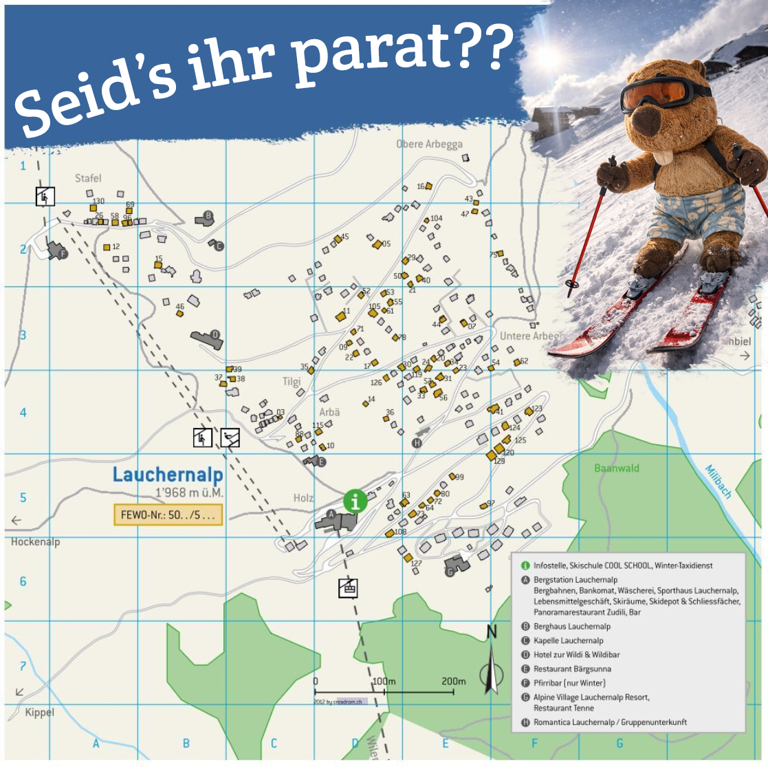 Lauchernalp Chalet-Karte